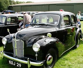Austin A 40 at speed